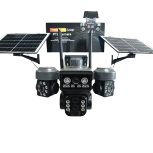 Triple lenses Dual solar 4G PTZ CCTV Camera