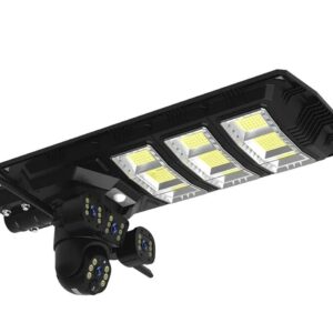 Three lens 450W 4G Solar CCTV Camera with floodlight