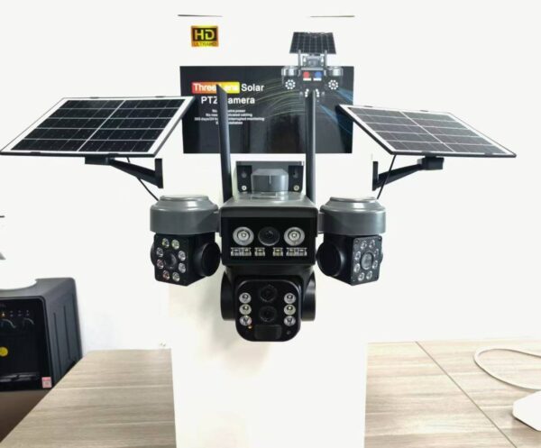 Triple lenses Dual solar 4G PTZ CCTV Camera - Image 2
